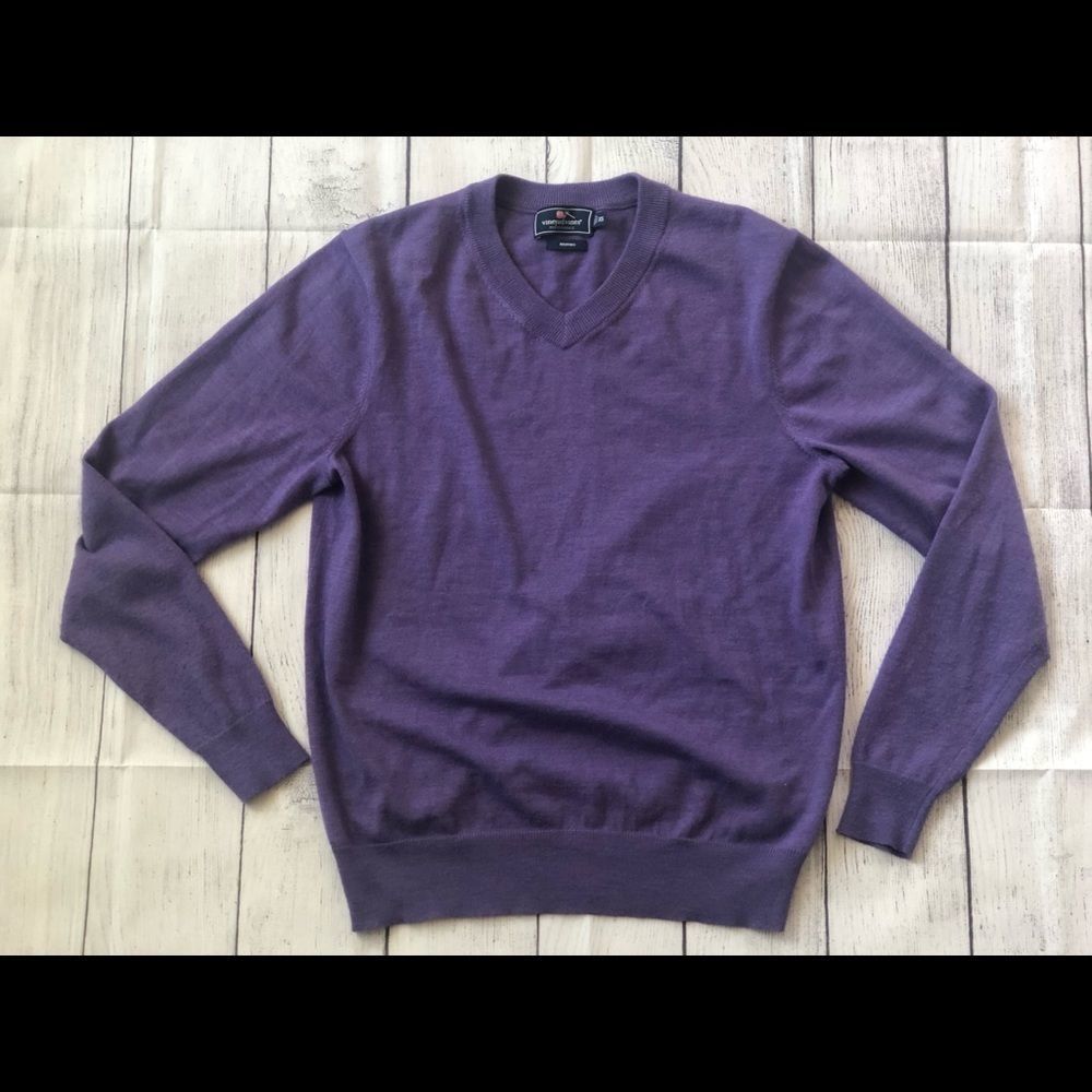 VINEYARD vines wool blend v neck sweater